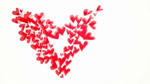 Lots of small hearts form a big heart and leave room for graphics. Stock Footage 221301850