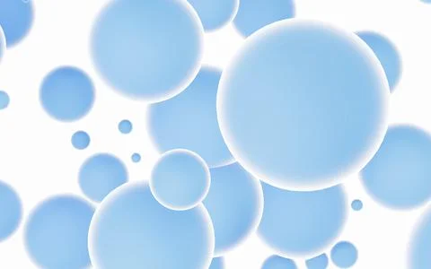 Lots of spheres with white background, 3d rendering. Stock Illustration
