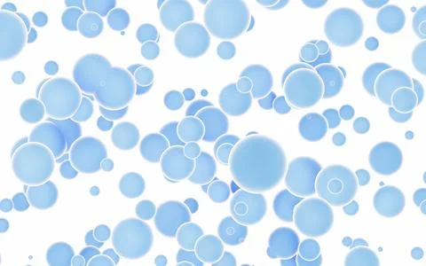 Lots of spheres with white background, 3d rendering. Stock Illustration