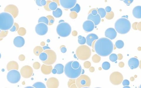 Lots of spheres with white background, 3d rendering. Stock Illustration