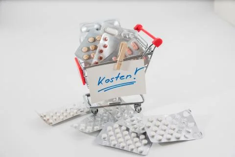 Lots of tablets in blisters Stock Photos