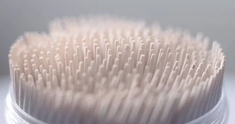 Lots of toothpicks in a jar Stock Footage 166650703