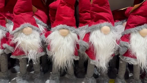 Lots of toy soft elves Stock Footage 253982596