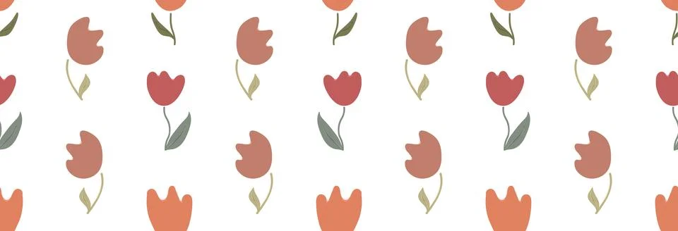 Lots of tulips. Stock Illustration