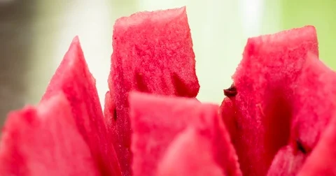 Lots of Watermelon Slices 4K Stock Footage 80951141