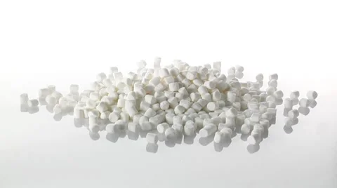 Lots of white mini-marshmallows Stock Footage 8574723