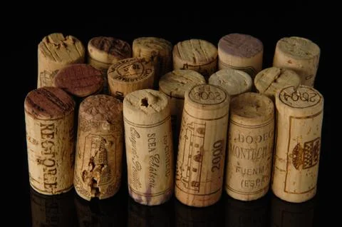 Lots of wine corks Stock Photos
