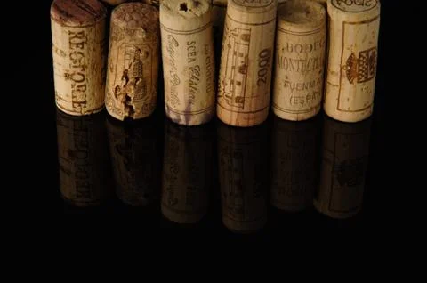 Lots of wine corks Stock Photos
