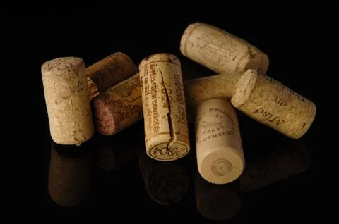 Lots of wine corks Stock Photos