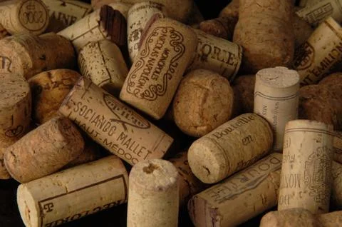 Lots of wine corks Stock Photos