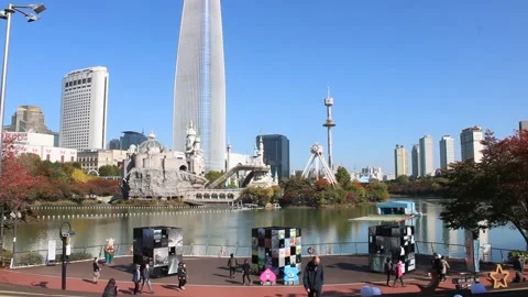 Lotte World Rides Video stock 170168711