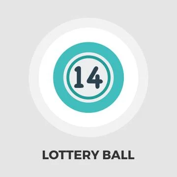 Lottery ball flat icon Stock Illustration