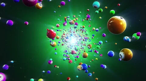 Lottery balls loopable background, green 스톡 동영상 47571350