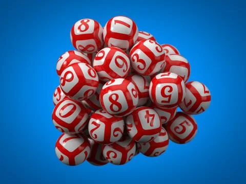 Lottery balls stack. 3d illustration. Stock Illustration