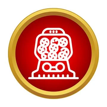 Lottery bingo machine drawing win icon concept Stock Illustration