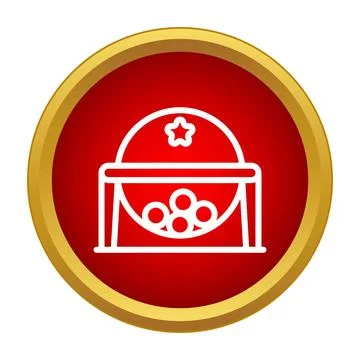 Lottery drum machine drawing bingo balls icon Stock Illustration