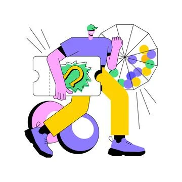 Lottery game abstract concept vector illustration. Stock Illustration