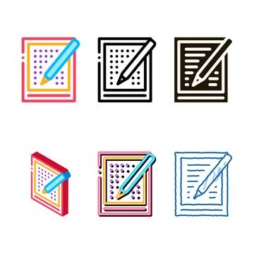 Lottery leaf icon vector stylized outline Stock Illustration