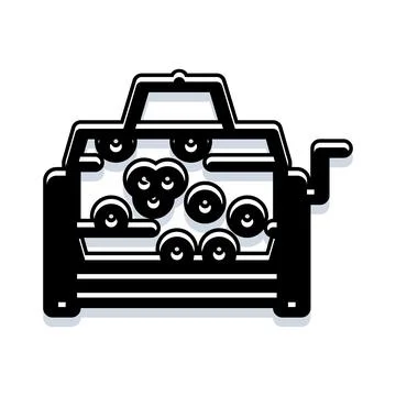 Lottery machine with balls for contest drawing Stock Illustration