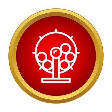 Lottery machine icon with balls ready for a draw Stock Illustration