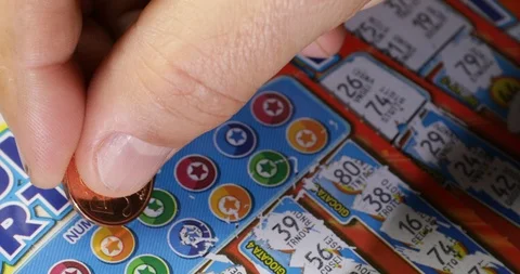 Lottery scratch card Stock Footage 121126157