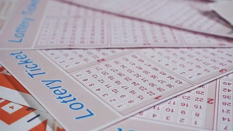 Lottery tickets close-up Stock Footage 74909023