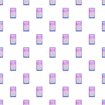 Lottery tickets repeating pattern for gambling background Stockillustratie