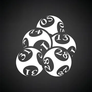 Lotto balls icon Stock Illustration