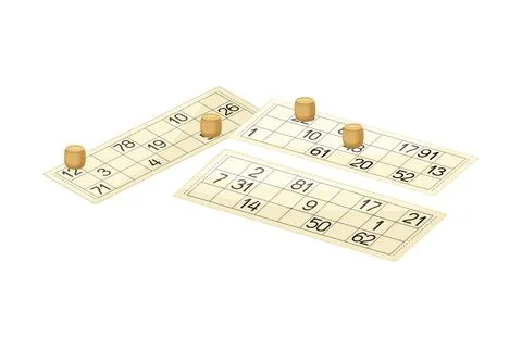 Lotto board game flat vector illustration on white background Stock Illustration