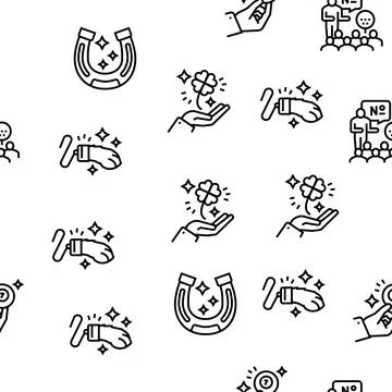 Lotto Gamble Game Vector Seamless Pattern イラスト素材