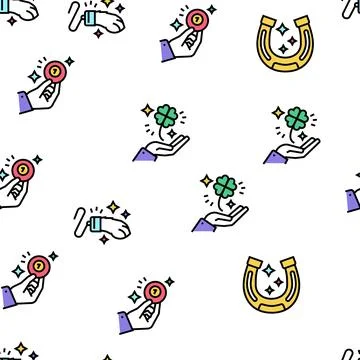Lotto Gamble Game Vector Seamless Pattern イラスト素材