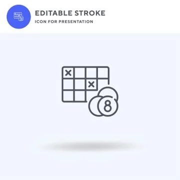 Lotto icon vector, filled flat sign, solid pictogram isolated on white, logo  Stock Illustration