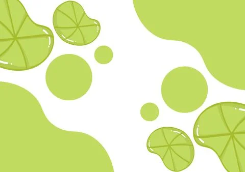Lotus background with green theme Stock Illustration