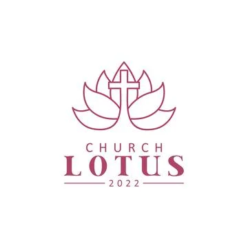 Lotus Crurch Logo Stock Illustration