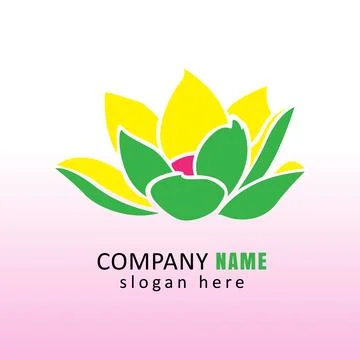 Lotus design logo Stock Illustration