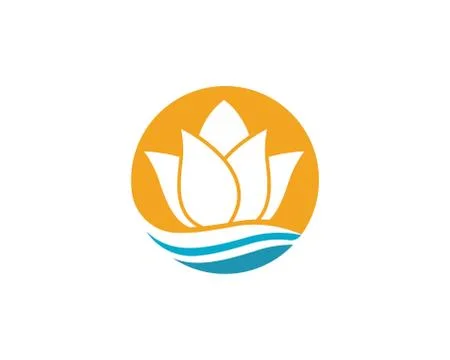 Lotus design logo Template Stock Illustration