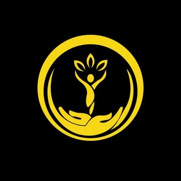 Lotus Development Corporation Logo Leaf beauty gold logo vector Illustrazione stock