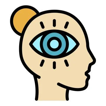 Lotus eye icon vector flat Stock Illustration