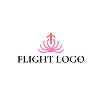 Lotus Flight Logo Stock Illustration