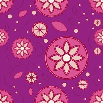 Lotus floral pattern Stock Illustration