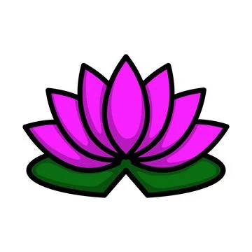Lotus Flower Icon Stock Illustration