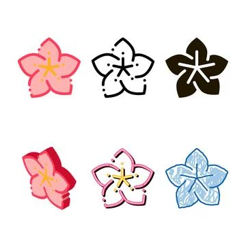 Lotus flower icon range vector outline 스톡 일러스트