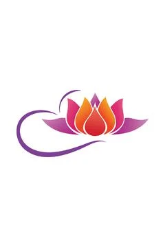 Lotus Flower Line Art Vector Illustration Isolated on White Background Stock Illustration