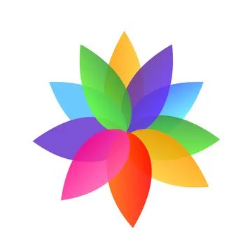 Lotus flower logo icon vector Stock Illustration