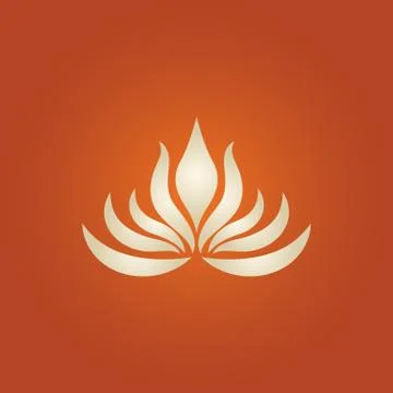 Lotus flower logo vector Stock Illustration