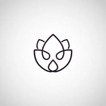 Lotus flower logo vector Stock Illustration