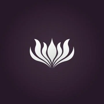 Lotus flower logo vector Stock Illustration