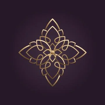 Lotus flower logo vector Stock Illustration