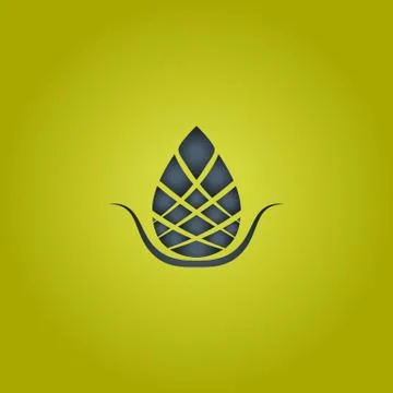 Lotus flower logo vector Stock Illustration