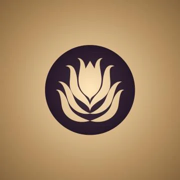 Lotus flower logo vector Stock Illustration